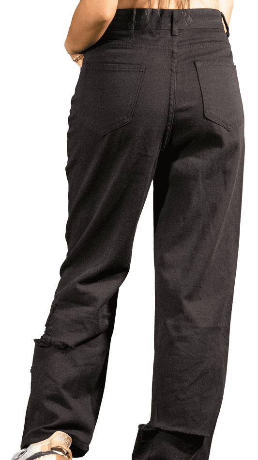 Black cro pants on a white background