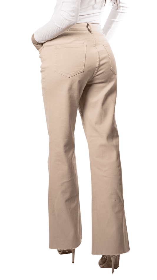 Beige pants on a white background