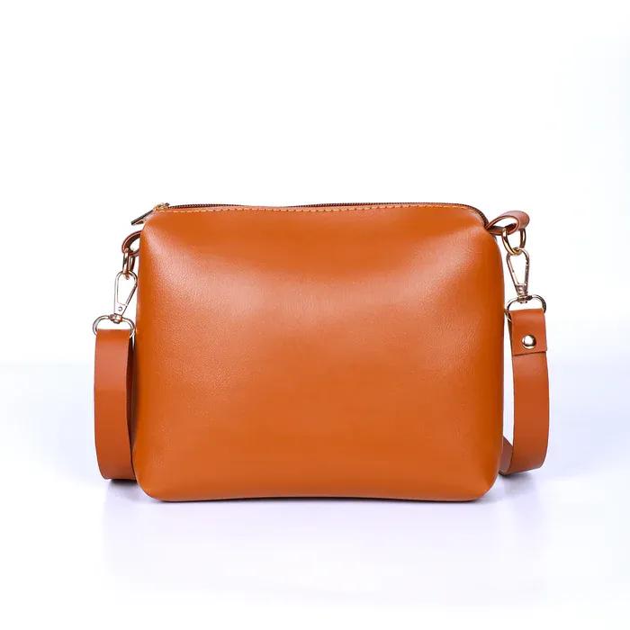 Pink 2pc Leather Handbag & Makeup Pouch