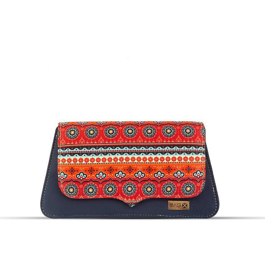Chic Multicolor PU Leather Clutch
