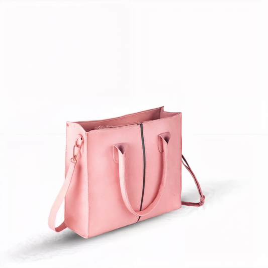 Velo Pink PU Leather Shoulder Bag