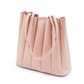 Pink tote bag on a white background