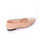 Beige flat shoe on a white background